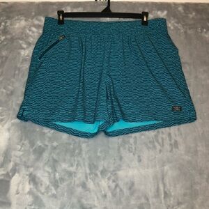 LL Bean Athletic Shorts Teal and Turquoise Size XL